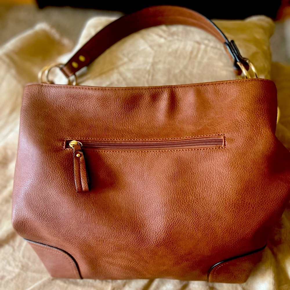 Hobo Purse Soft Leather Tan Slouch MFK Hobo Shoulder bag